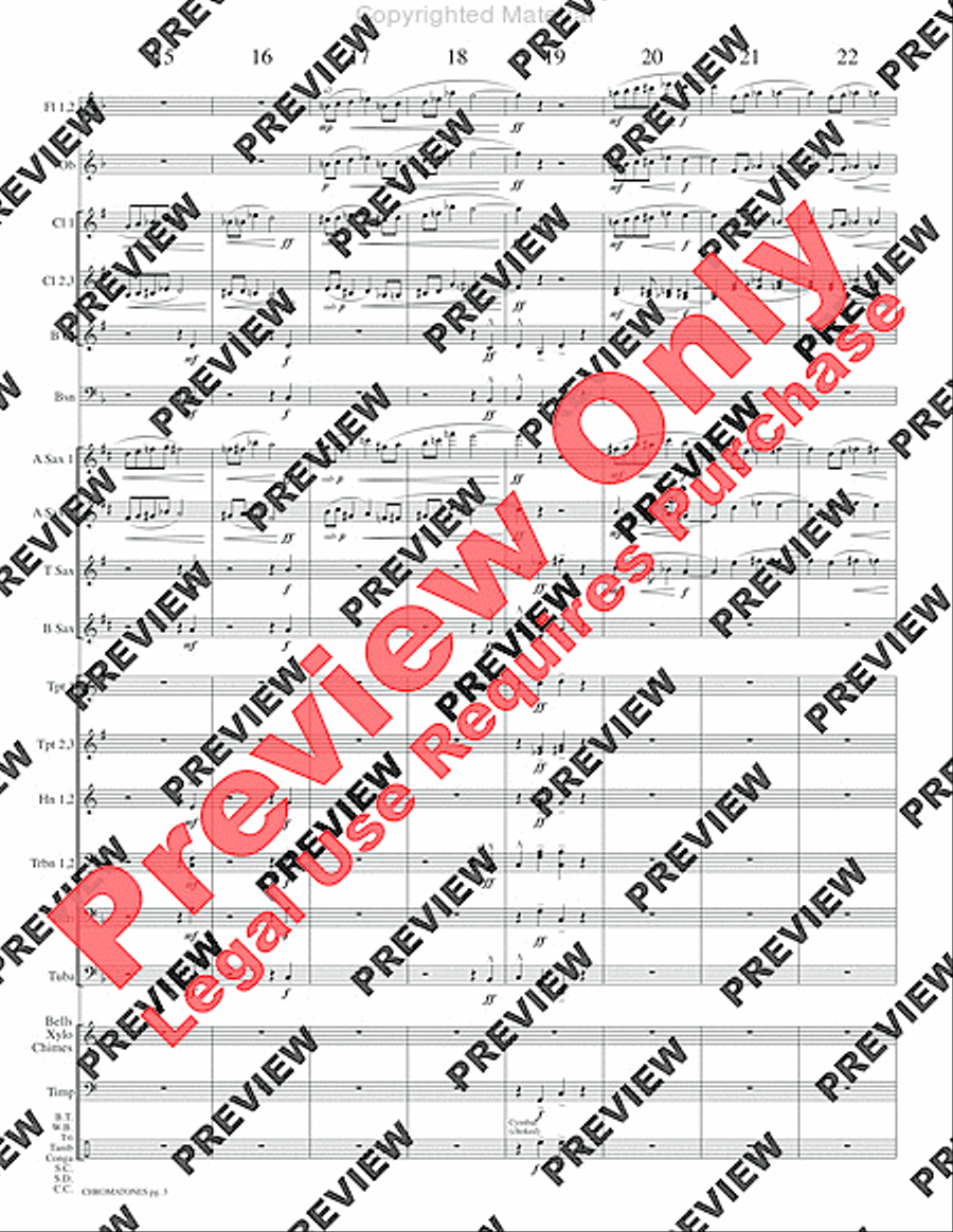 Chromatones Chromatones Concert Band scores gallery preview page 6