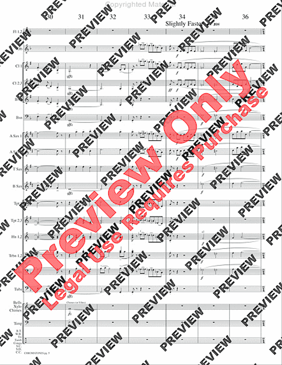 Chromatones Chromatones Concert Band scores gallery preview page 8