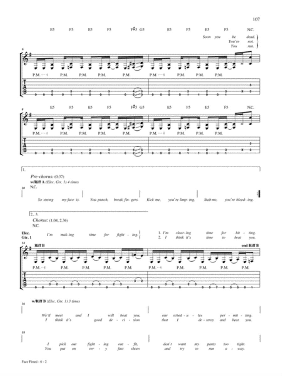 Face Fisted Electric Guitar scores gallery preview page 2