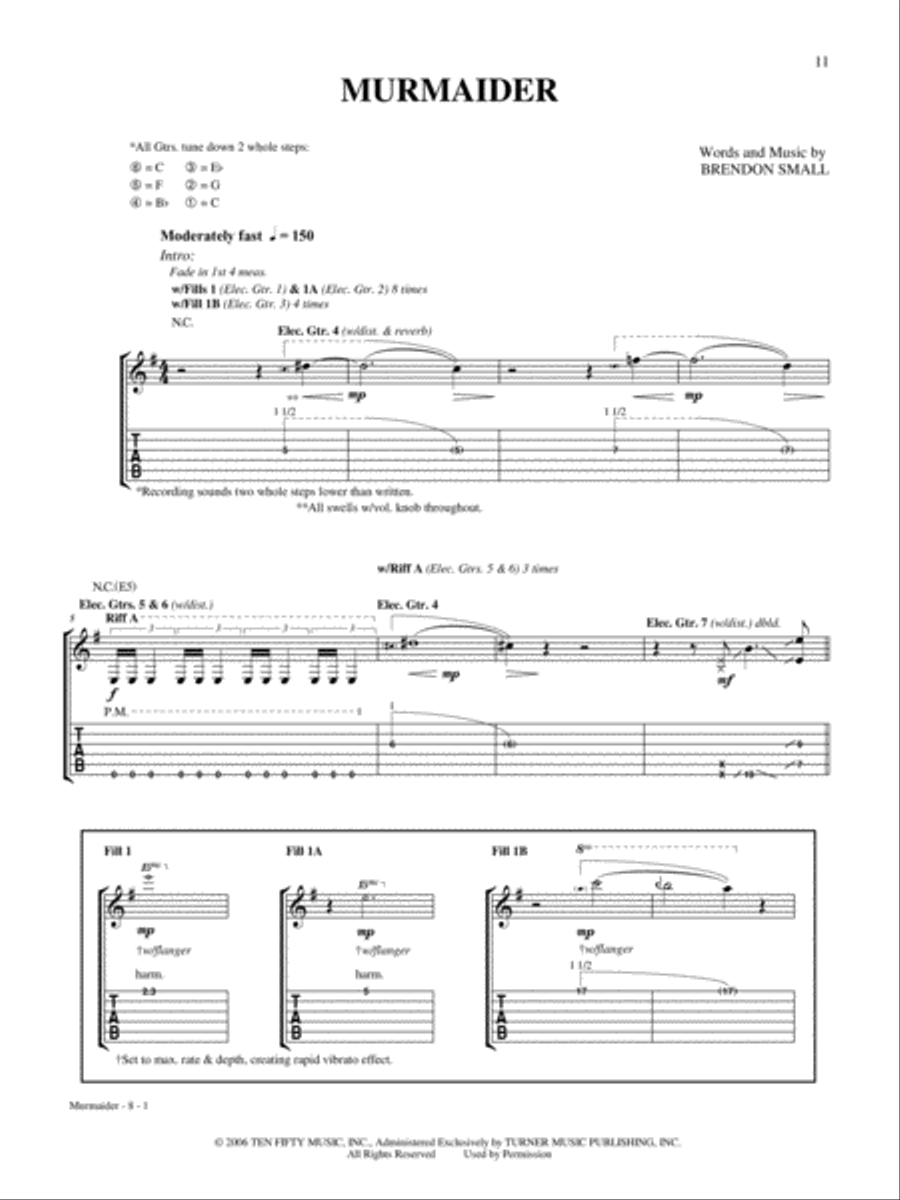 Murmaider Electric Guitar scores gallery preview page 1