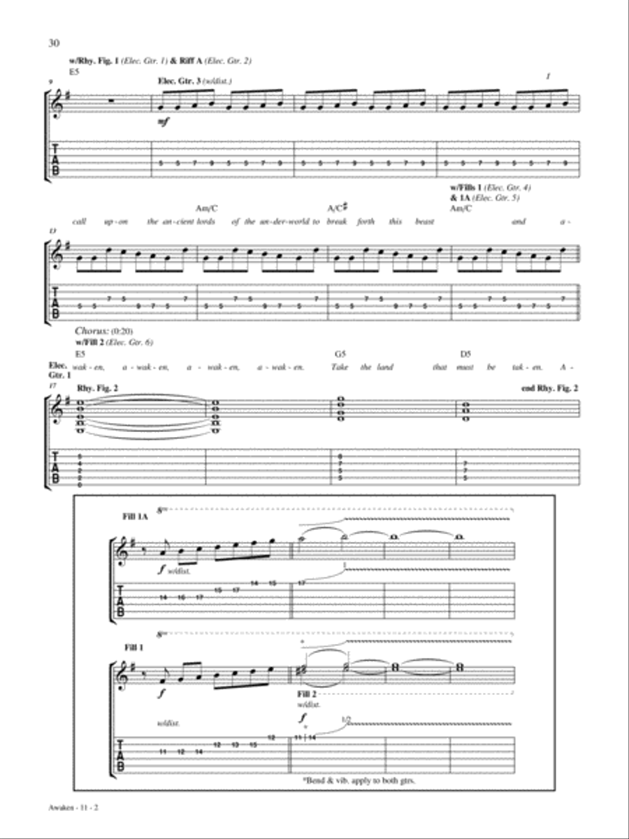 Awaken Electric Guitar scores gallery preview page 2