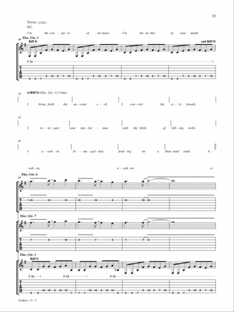 Awaken Electric Guitar scores gallery preview page 5