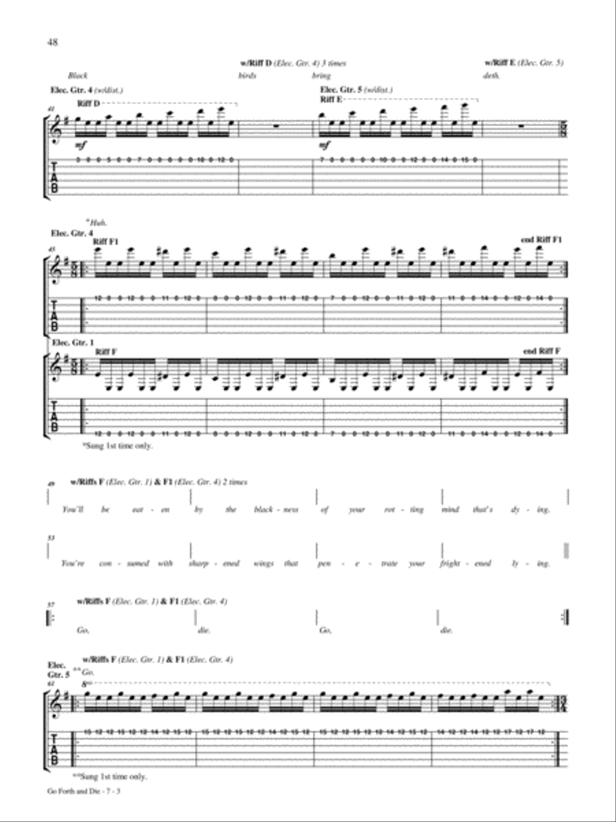 Go Forth and Die Electric Guitar scores gallery preview page 3