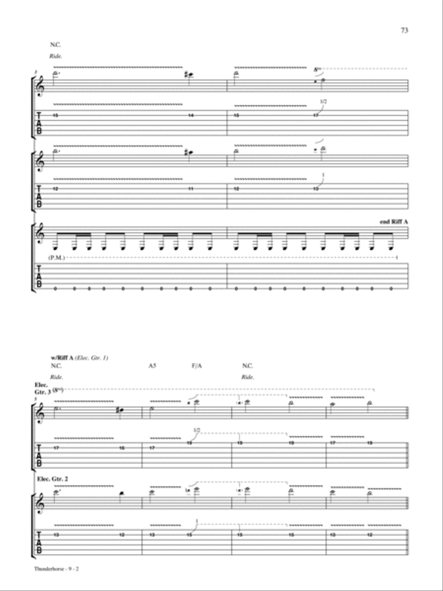 Thunderhorse Electric Guitar scores gallery preview page 2