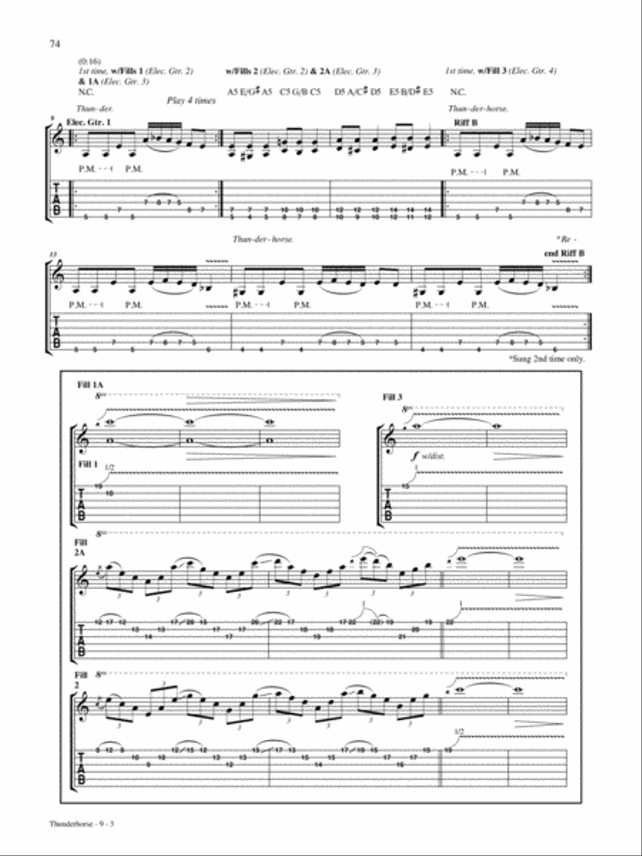 Thunderhorse Electric Guitar scores gallery preview page 3