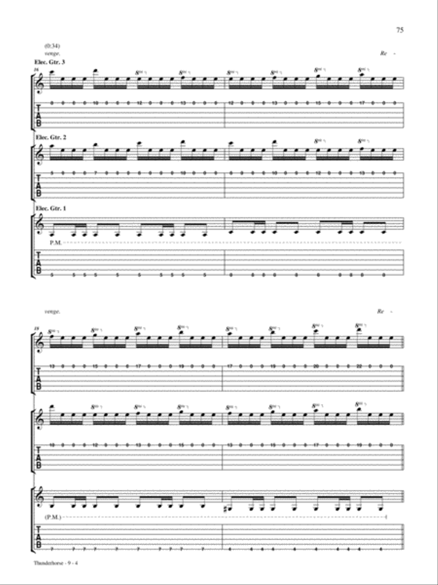 Thunderhorse Electric Guitar scores gallery preview page 4