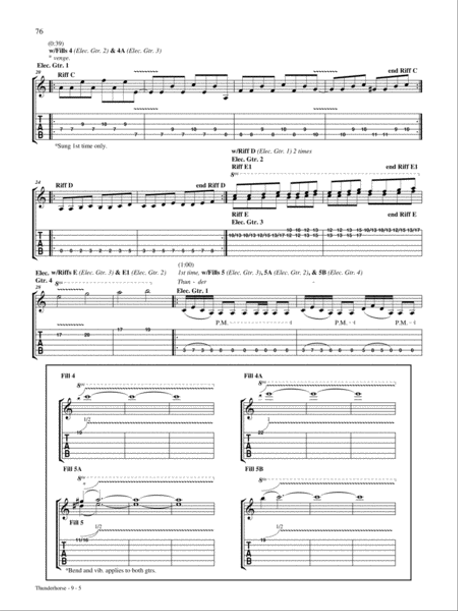 Thunderhorse Electric Guitar scores gallery preview page 5