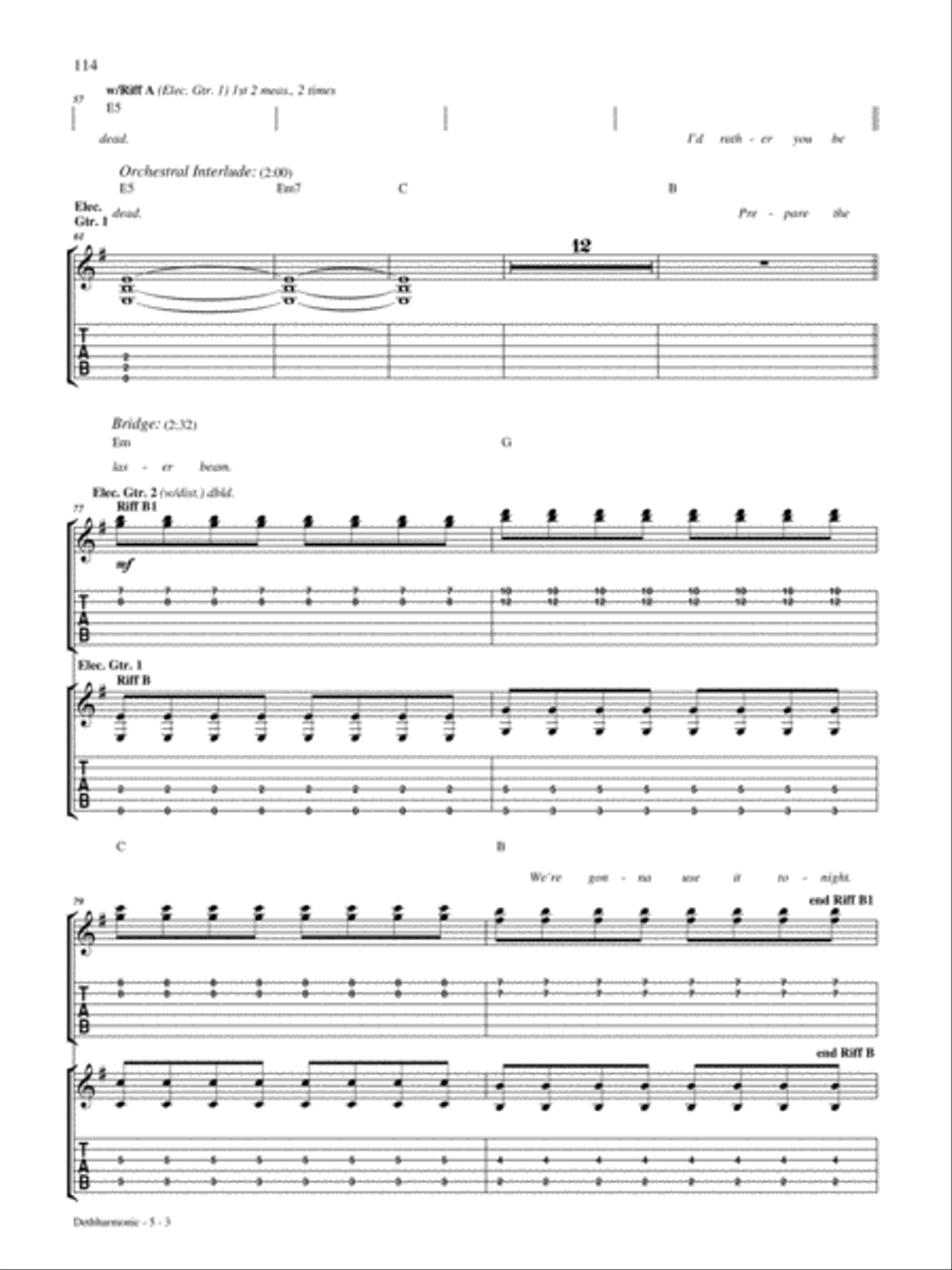 Dethharmonic Electric Guitar scores gallery preview page 3