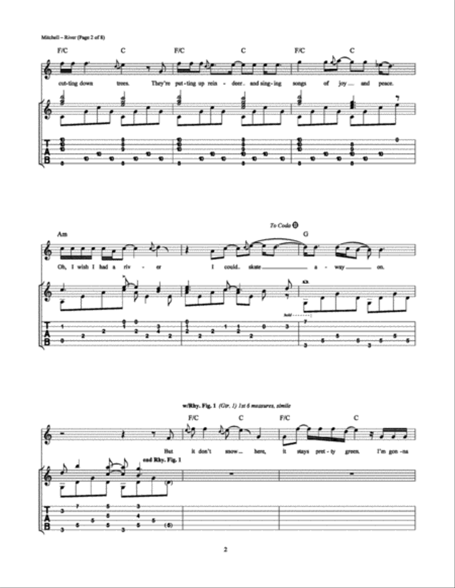 River Electric Guitar scores gallery preview page 2