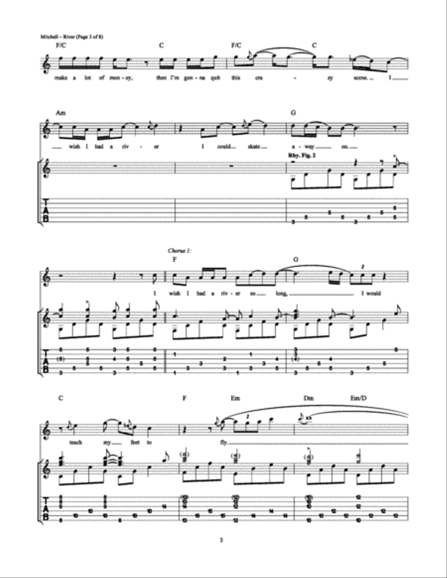 River Electric Guitar scores gallery preview page 3