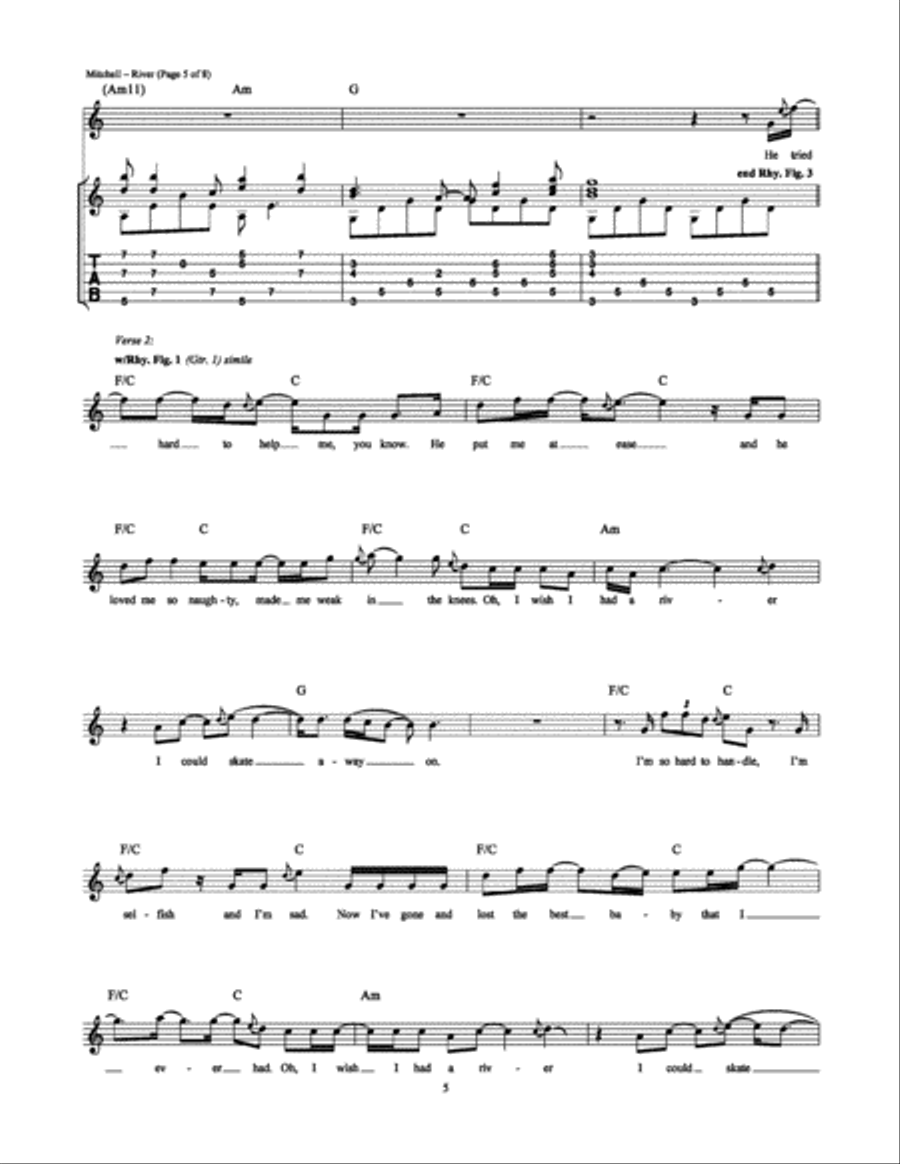 River Electric Guitar scores gallery preview page 5