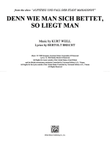 Denn wie man sich bettet, so liegt man