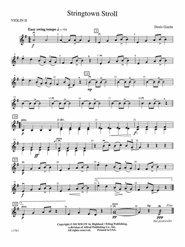 Stringtown Stroll: 2nd Violin
