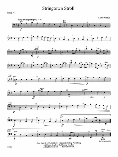 Stringtown Stroll: Cello