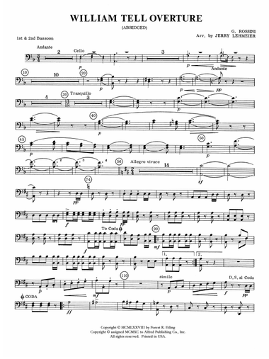 William Tell Overture: Bassoon