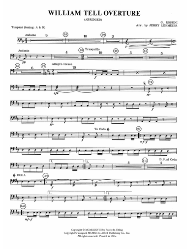 William Tell Overture: Timpani