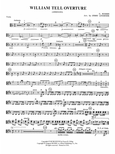 William Tell Overture: Viola