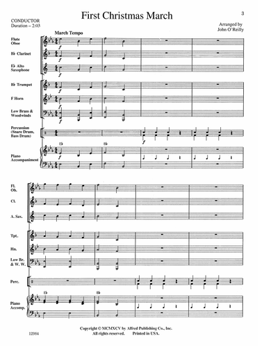 First Christmas March: Score