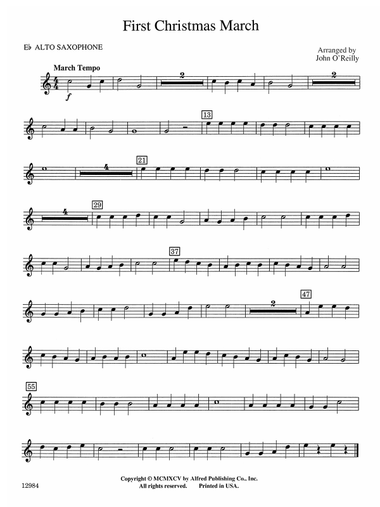 First Christmas March: E-flat Alto Saxophone