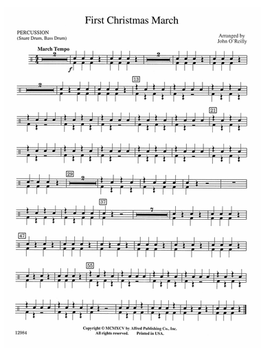 First Christmas March: 1st Percussion