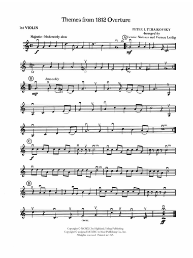 Themes from the 1812 Overture: 1st Violin