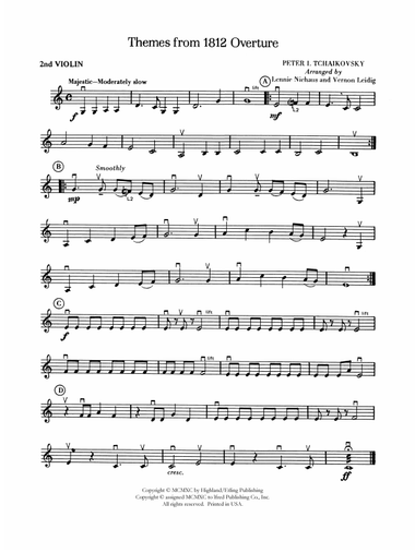 Themes from the 1812 Overture: 2nd Violin