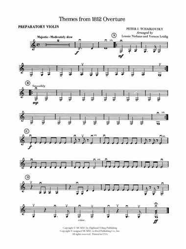 Themes from the 1812 Overture: Preparatory Violin