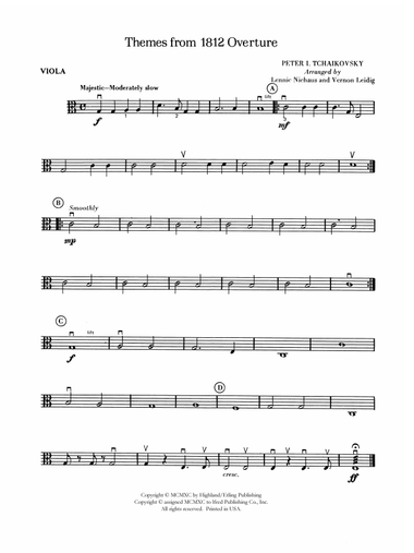 Themes from the 1812 Overture: Viola