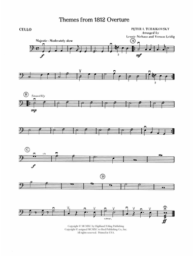 Themes from the 1812 Overture: Cello
