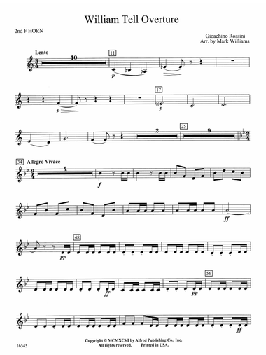 William Tell Overture: 2nd F Horn