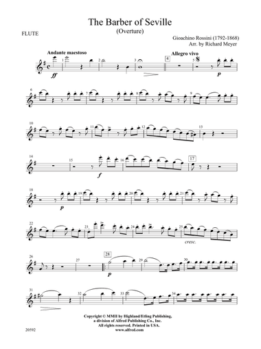 The Barber of Seville (Overture): Flute