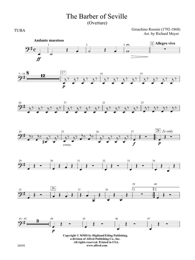 The Barber of Seville (Overture): Tuba