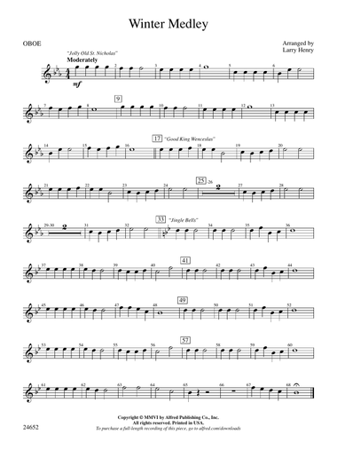 Winter Medley: Oboe
