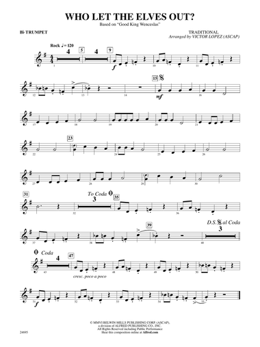 Who Let the Elves Out?: 1st B-flat Trumpet