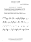 O Holy Night (Cantique de Noel): Rhythm Review Worksheet