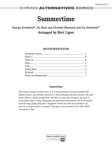 Summertime: Score
