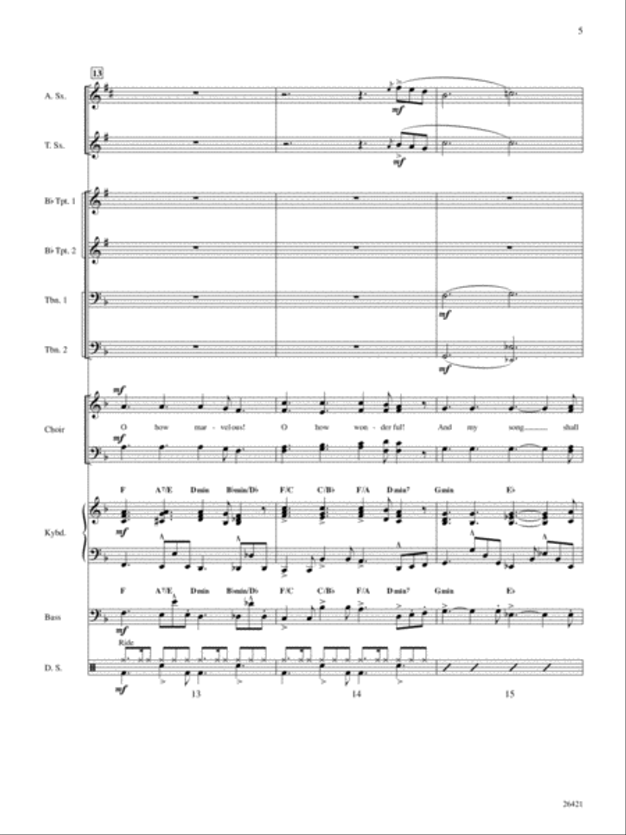 My Savior's Love: Score Choir scores gallery preview page 5