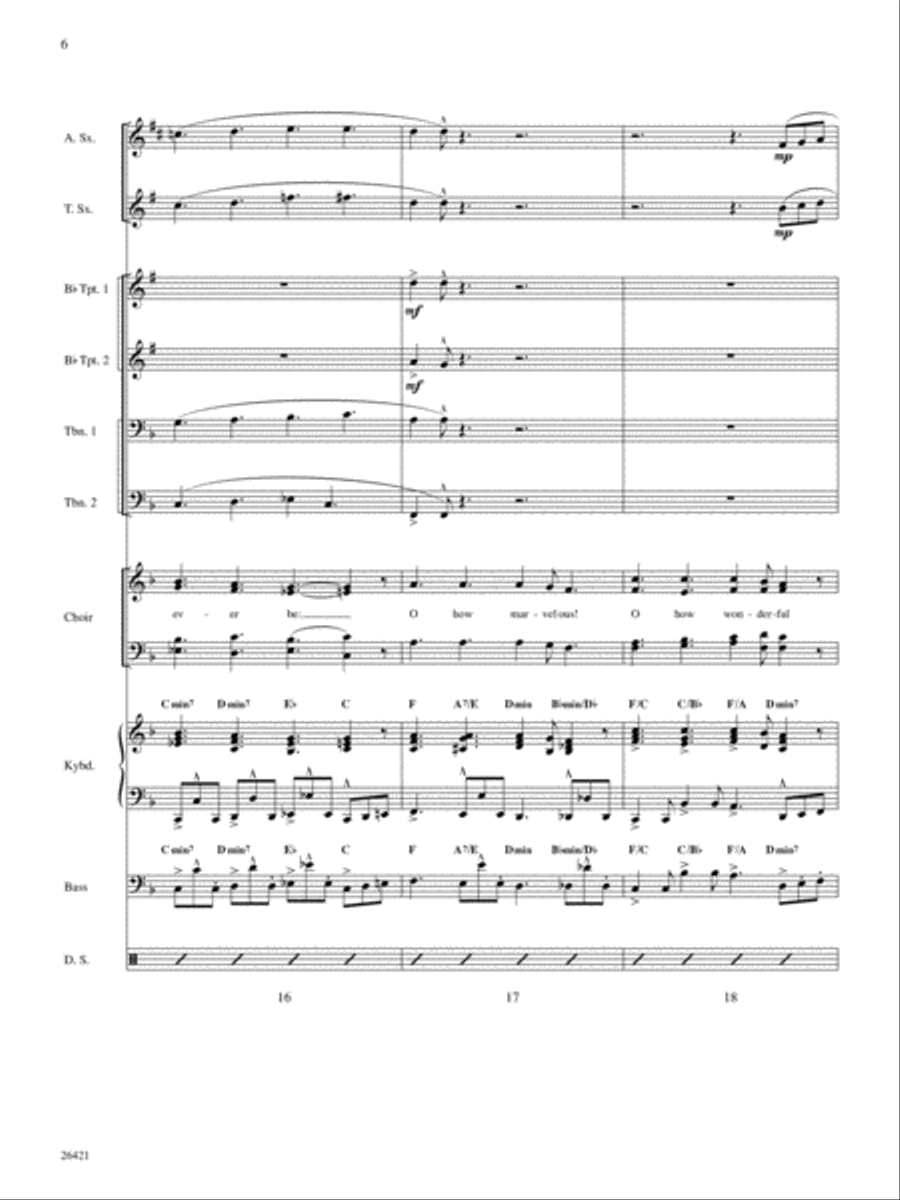 My Savior's Love: Score Choir scores gallery preview page 6