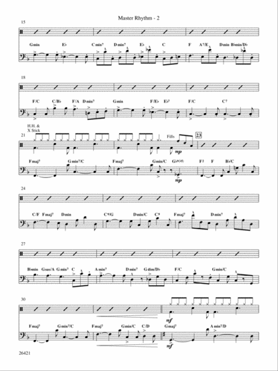 My Savior's Love: Master Rhythm Part scores gallery preview page 2