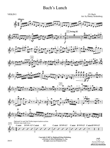 Bach's Lunch: 1st Violin