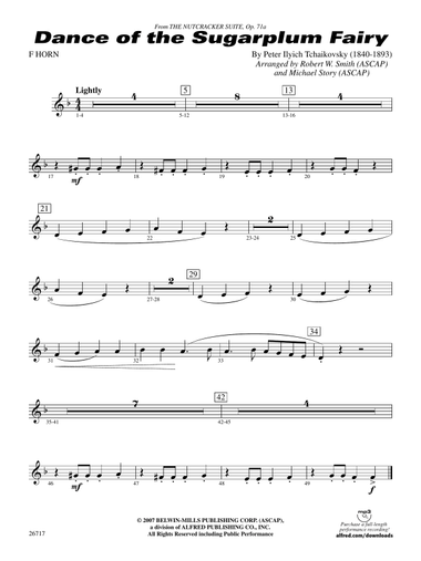Dance of the Sugar Plum Fairy: 1st F Horn