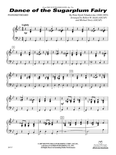 Dance of the Sugar Plum Fairy: Piano Accompaniment