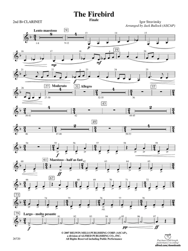 The Firebird: 2nd B-flat Clarinet