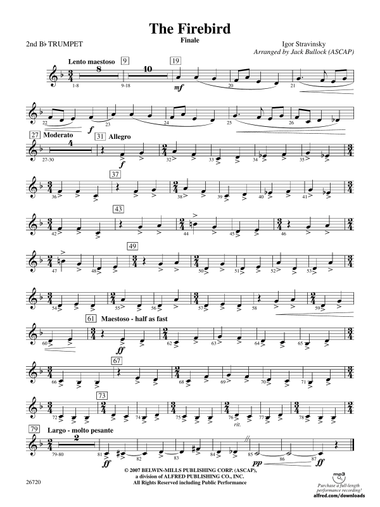 The Firebird: 2nd B-flat Trumpet
