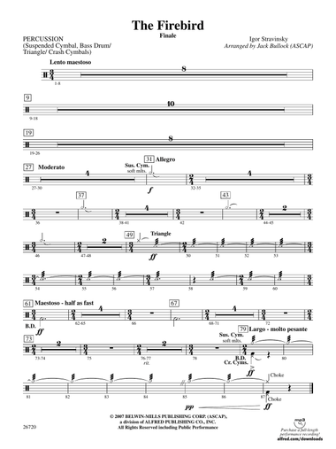The Firebird: 1st Percussion