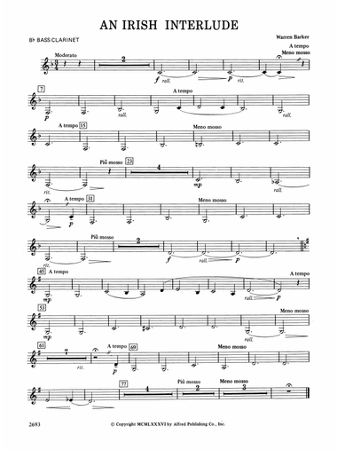 An Irish Interlude: B-flat Bass Clarinet
