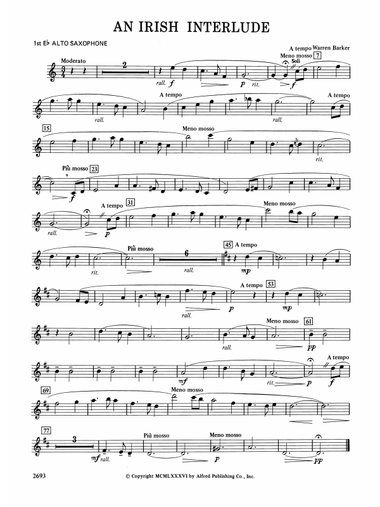 An Irish Interlude: E-flat Alto Saxophone