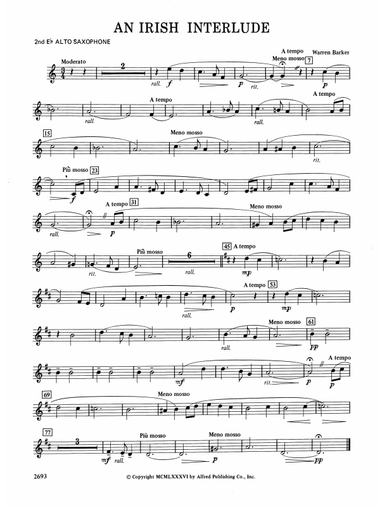 An Irish Interlude: 2nd E-flat Alto Saxophone