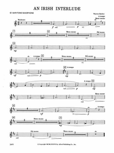 An Irish Interlude: E-flat Baritone Saxophone