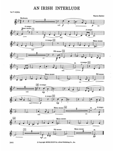 An Irish Interlude: 1st F Horn